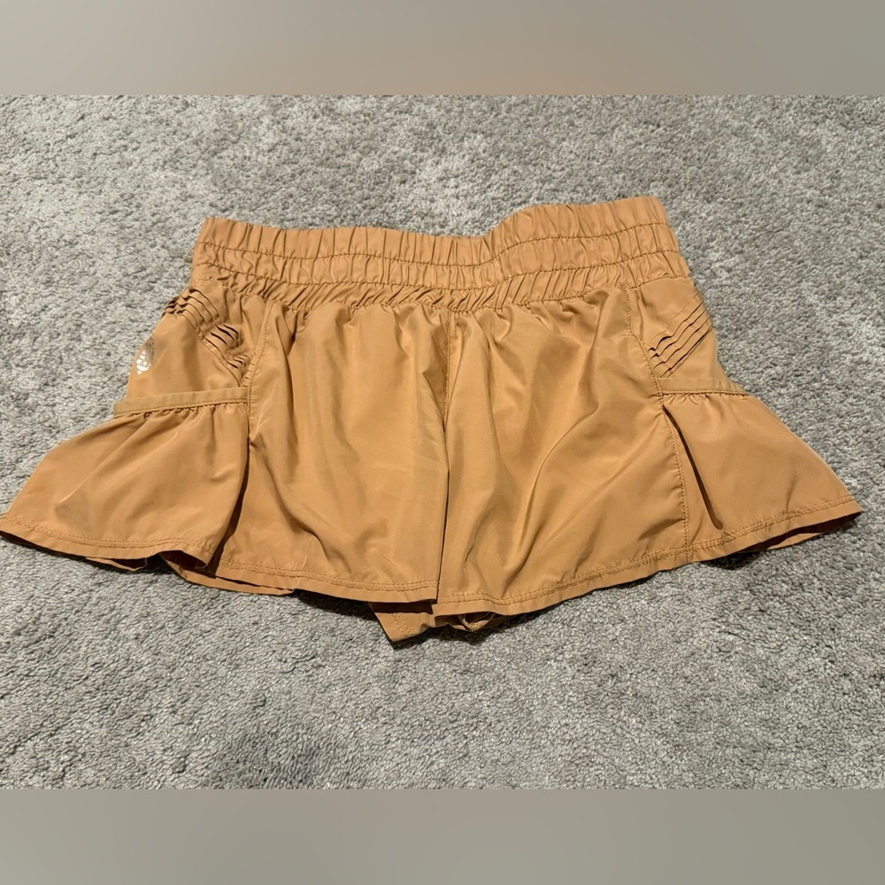 Free People Movement’s The Way Home High-Waisted Shorts in Mustard Sz: XS - Picture 6 of 10